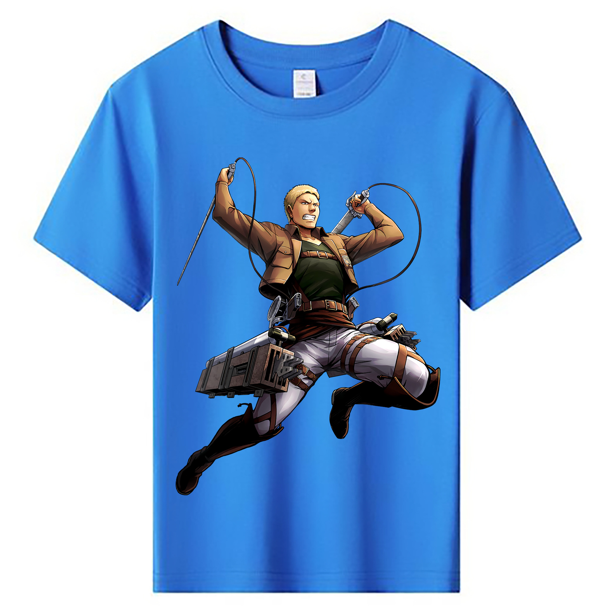 （画像用） 進撃の巨人 ライナー・ブラウン Attack on Titan Reiner Braun 綿100％キッズTシャツ（フロントプリント）